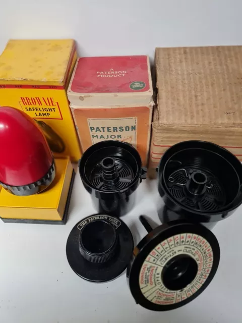 Kodak Brownie lampada camera oscura sicura serbatoio di sviluppo Paterson serbatoio Nebro