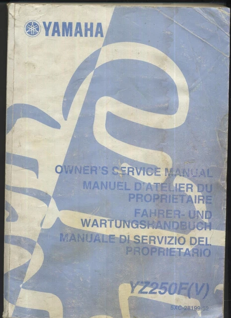 Yamaha YZ250F-V 5XC (05-06) Genuine Factory Repair Manual Book YZ 250 F FV BZ11