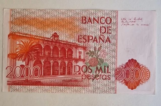 Billete 2000 Pesetas - 1980 Sin Serie - Casí Plancha