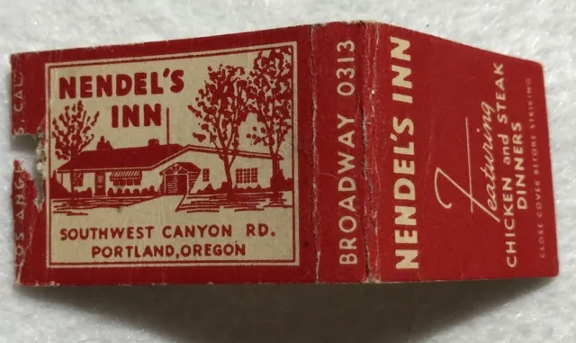 Mini Matchbook Cover Nendel's Inn Portland,  Oregon