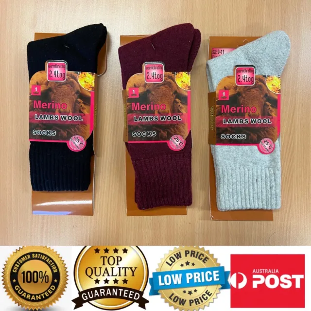 3 Pairs Quality Lady Lambs Wool Merino Socks,Fashion Warm Comfy,AU Stock