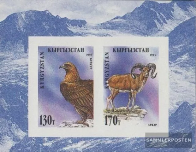 Kirgisistan Block7B (kompl.Ausg.) postfrisch 1995 Einheimische Fauna