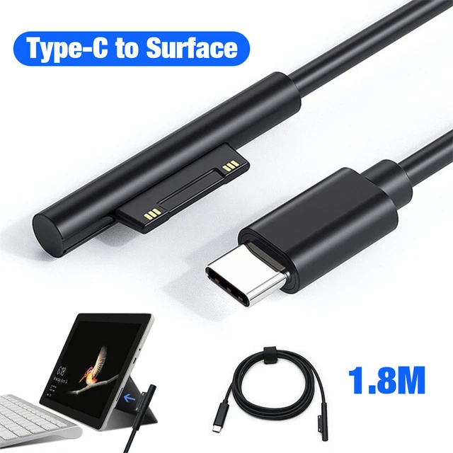 For Surface Connect to USB C Charging Cable PD 45W Type C Charger Adapter Cord
