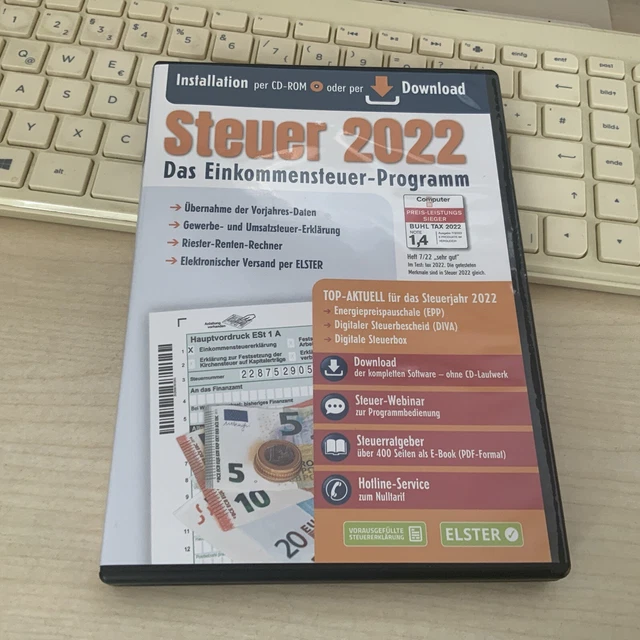 ALDI STEUER CD 2022 Einkommenssteuer Kein CD, NUR Lizenznummer EUR 4,99