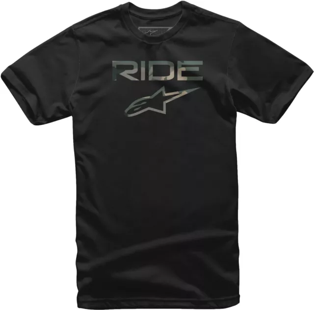 Alpinestars Mens Ride 2.0 Camo T-Shirt Tee Shirt Black XL