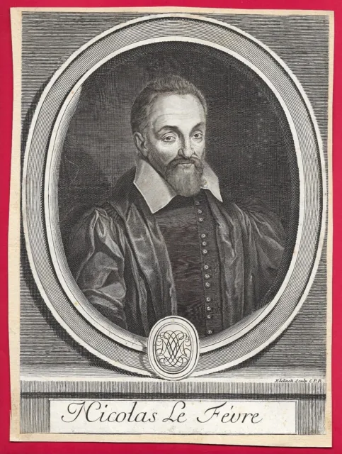 GA29-GRAVURE-17e-NICOLAS LE FÉVRE-PHILOLOGUE-PARIS-(1544-1612)