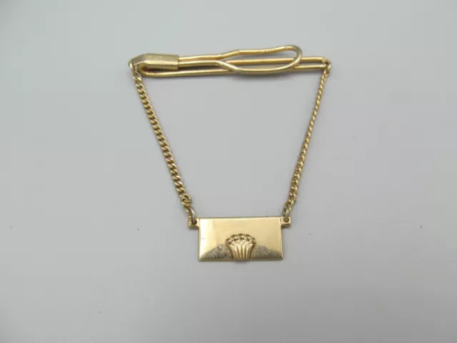 Swank Crown Tie Clip Chain Bar