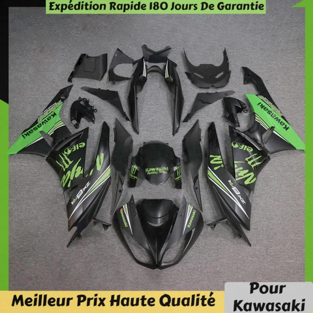 Pare-brise Moto ABS Noir Pour Kawasaki Ninja ZX6R 636 (2005-2008) Et ZX10R (2006-2007) - Améliore Le Confort Et La Protection Contre Le Vent