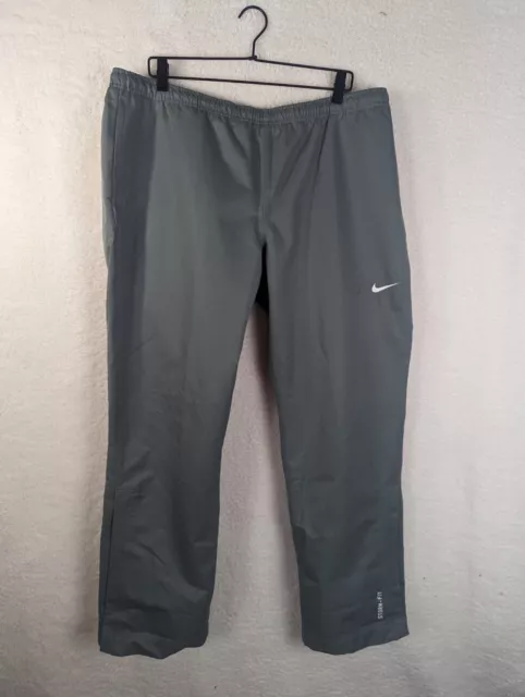 Nike Pants Mens Extra Large Gray Storm Fit Lined Windbreaker Ankle Zip Golf