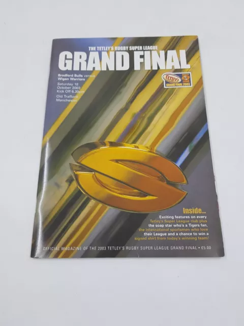 Great Britain Vs Australia Rugby League Test Programs (2003) & Grand Final