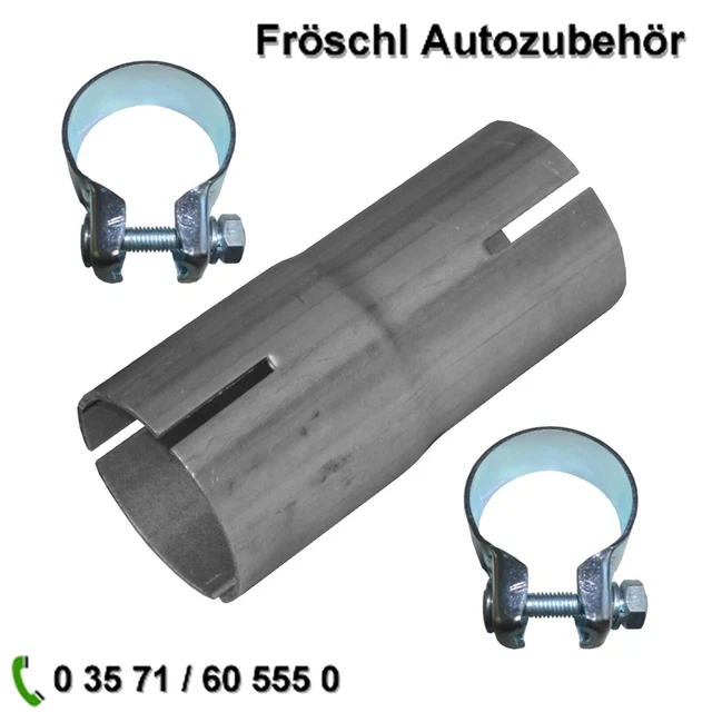 Aufweitung von Ø 40 ↗ 43mm Auspuffadapter Reduzierung connector Doppelschelle c*