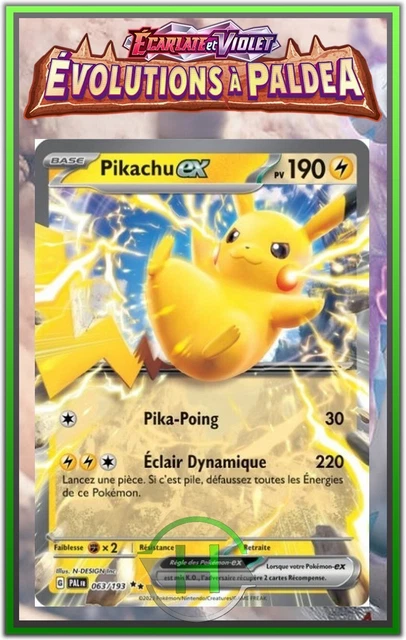 Pikachu EX - EV2: Evolutions in Paldea - 063/193 - New French Pokemon Card