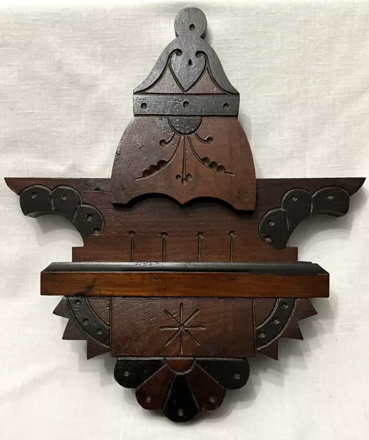 Antique Eastlake Carved Wood Pediment / Crown Architectural Salvage