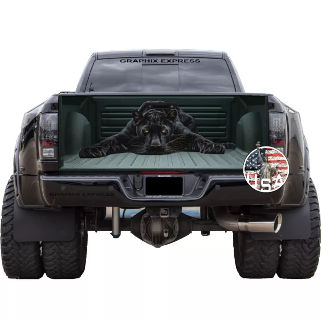Tailgate Wrap Black Panther Vinyl Graphic Decal Sticker, Pickup Decal T349