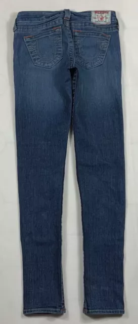 True Religion Stella Skinny Jeans Women Size 26 (26 X 31) Low Rise USA