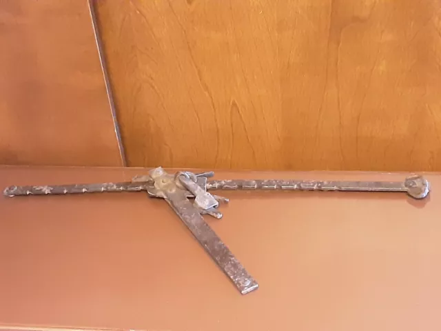 Patented Antique Cast Iron Fence Post Cranking Ratcheting Wire Stretcher Puller