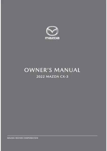 Mazda Cx-3 Car Owners Manual Handbook - All Years - New Print Free Postage