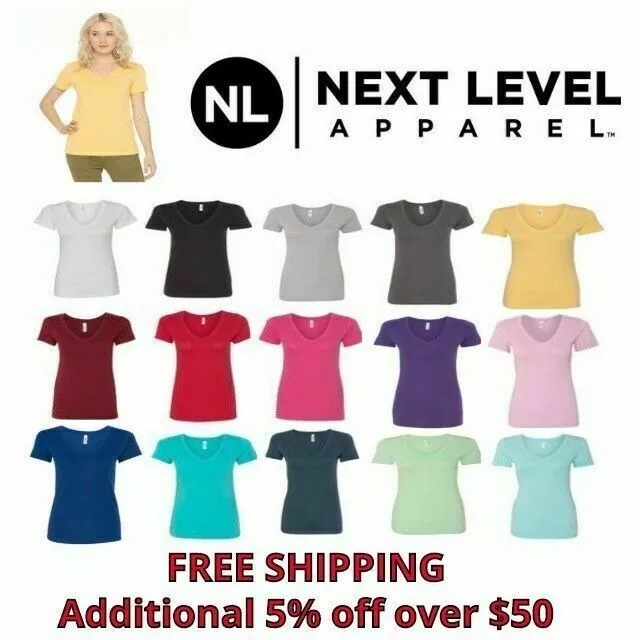 Next Level Ladies Ideal V-Neck Women's T-Shirt N1540 New S-2XL 14 Colors