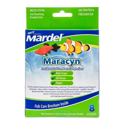 Maracyn Bacterial Tratamiento Polvo para Agua Dulce Y S