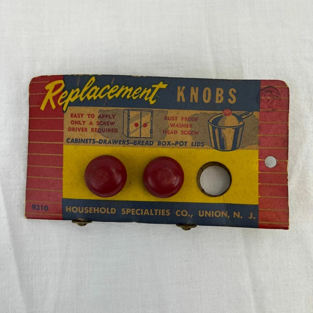 Household Specialties Co. Union NJ Card Replacement Knobs Part 9310 Vintage Ad