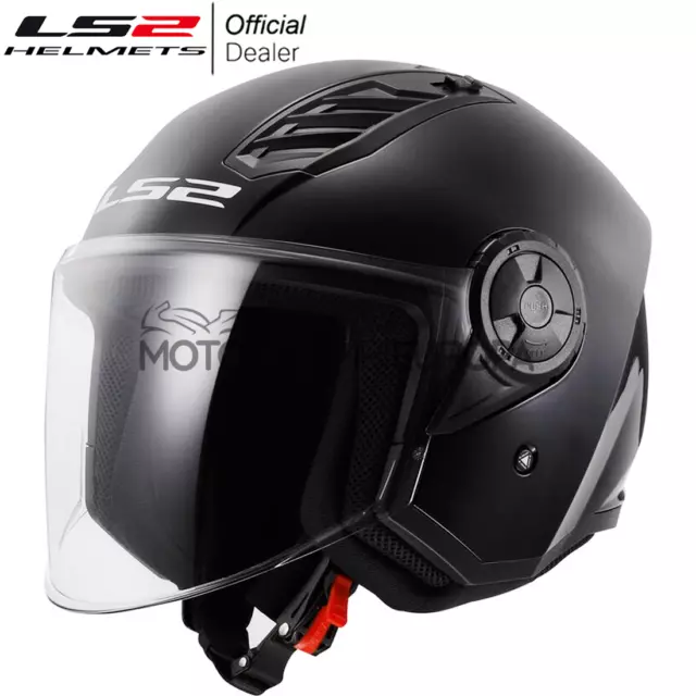 Casco Jet LS2 Airflow 2 Nero Lucido Interno Removibile Prese D'Aria Omologato