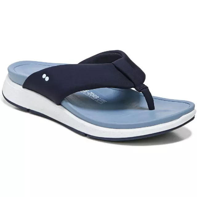 Ryka Womens Timid Blue Slip On Wedge Sandals Shoes 8.5 Medium (B,M) BHFO 3712