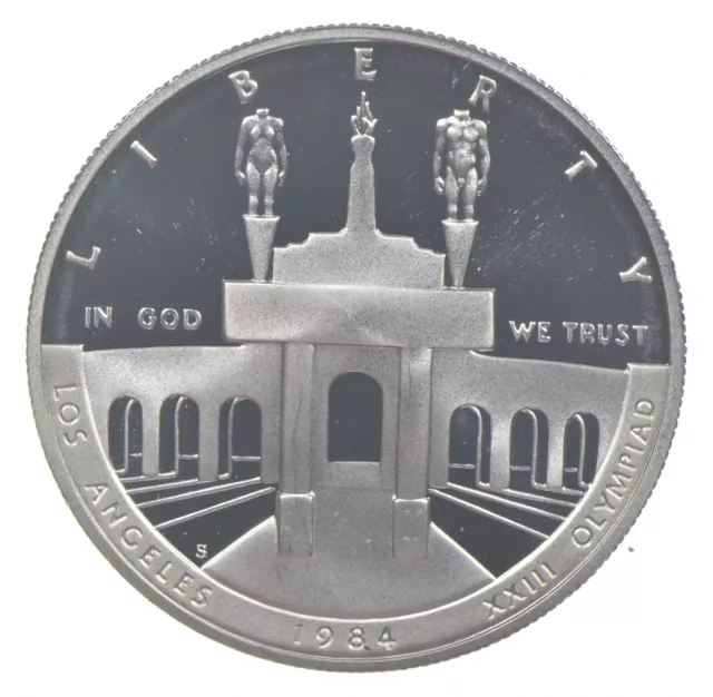 1984-S Proof LA Olympics Commemorative Silver Dollar $1 *0720
