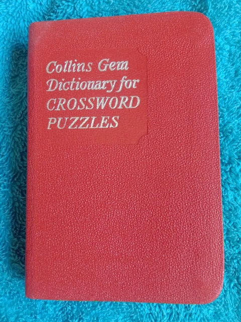 Vintage Collins Gem Dictionary for Crossword Puzzles 47,500 Words 500 Pages