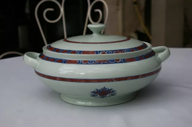 Légumier Soupière en Porcelaine de Limoges Raynaud  modèle Jumièges Vieux Rouen