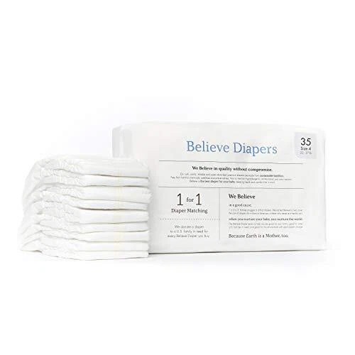 Bamboo Baby Diapers Size 4 - Premium Super-Absorbent Hypoallergenic for Sensi...