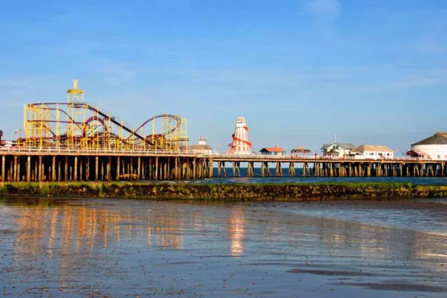 Clacton On Sea Pier And Beach Essex UK Photograph Picture Print