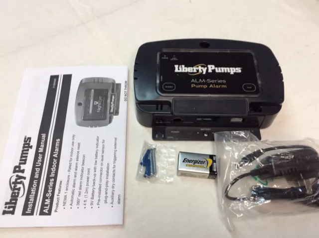Liberty Pumps Pump Alarm ALM-Series 2458000 With AC Adapter Brand New