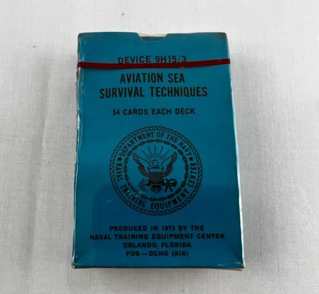 Aviation Sea Survival Techniques 54 Cards Naval Training Equipment Center 1973