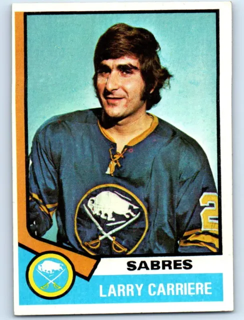 1974 Topps #43 Larry Carriere   Buffalo Sabres