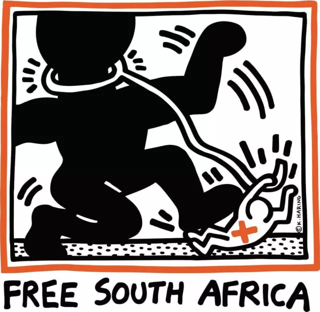 Keith Haring, Gratuit Du Sud Africa, Offset Lithographie Affiche