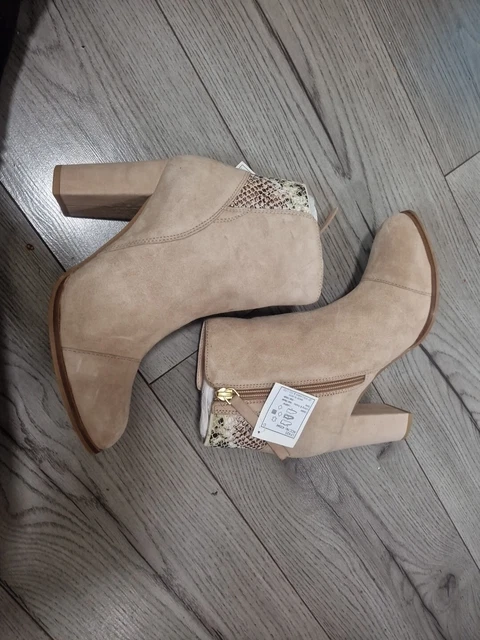 SOLE DIVA TAN Suede Leather Ladies Ankle Boots Womans Uk 6 Faith Rrp 59 20.00 PicClick UK