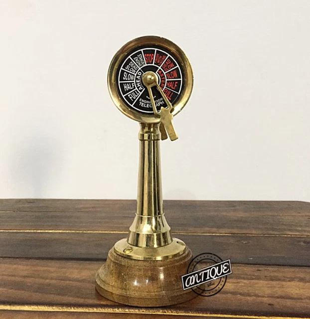 Ship Engine Room Telegraph Nautical 6" Marine Boat Instrument Antique Desk Table