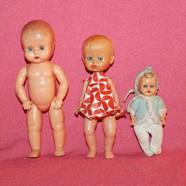 LOT DE 4 petits baigneurs celluloid plastique vintage EUR 5,00