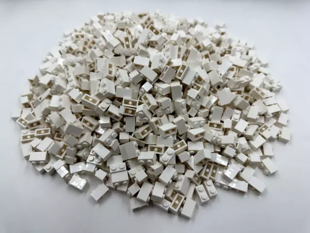 LEGO Pack of 200x New White Brick 1 x 2 BULK BRICKS