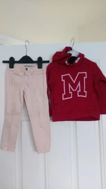Girls Outfits Bundle Next/Matalan  Jumpers And Denim Co/Nutmeg Trousers 2-3 year 2