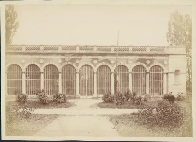 France, Lyon. Serres du Grand Camp dans le Parc de la Tête d&#039;Or  Vintage al