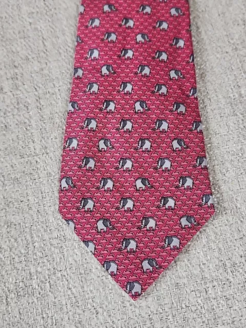 Thomas Pink Tie -  4 in Pink Elephant Silk Necktie - Men's Classic