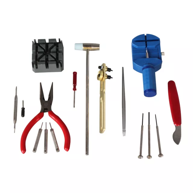 16pcs Watch Repair Tool Kit Link Remover Spring Bar Tool Case Opener Screwdriver