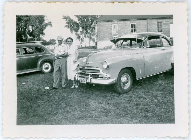 Vintage Photo 1951 Chevy Special Styleline Deluxe Hardtop Business Coupe w Visor