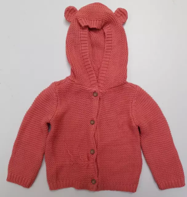 Simple Joys by Carter's Baby Mädchen Strick Cardigan Pullover mit Kapuze rosa 12 Monate