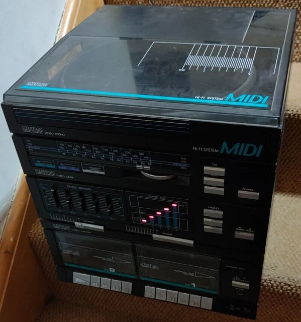 RARE AMSTRAD STEREO HiFi Midi System Cassette Record player FULL