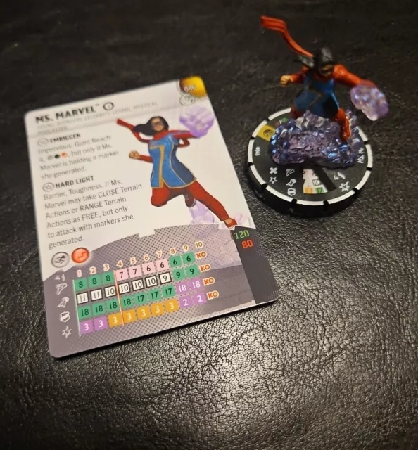 Heroclix Next Phase Ms. Marvel 046 Super Rare w/ Card