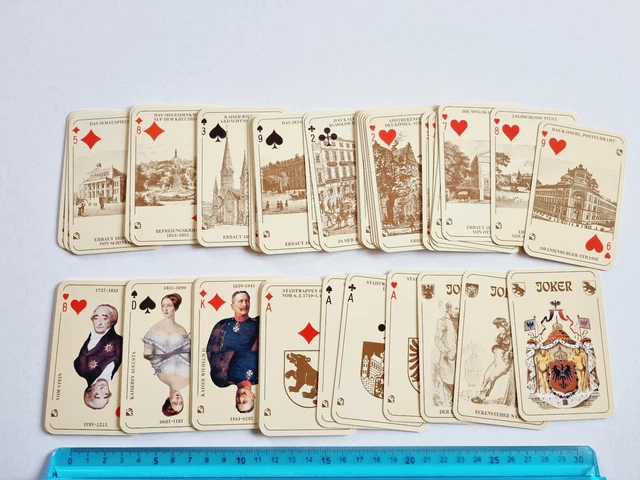 Cartes De Jeu Queen King Germany Poker Vintage Originelle Playing Card New