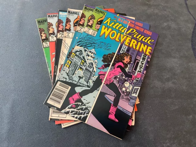 Kitty Pryde and Wolverine #1-6 1984 Marvel Comic Book Lot Newsstands Mid Grade