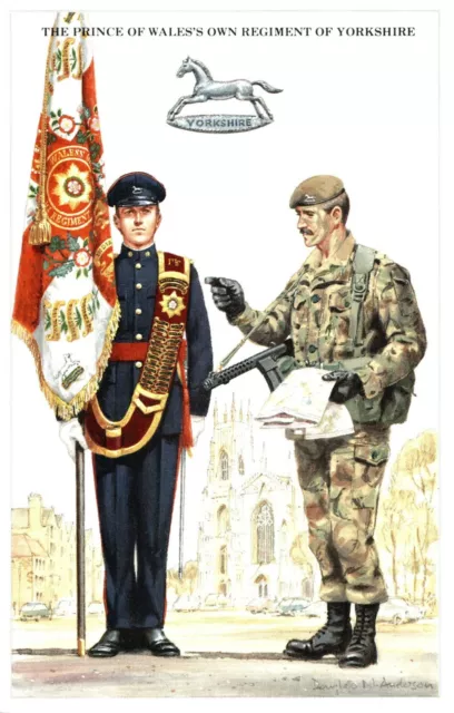 The Prince Of Wales Own Regiment Of Yorkshire : Vintage Postcard.